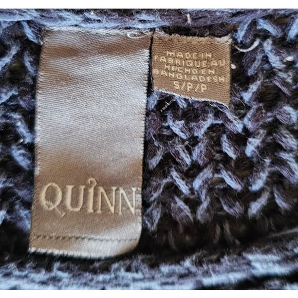 Quinn Open Knit Cropped High Low Long Sleeve Sweater Ombré Color Womens Sz S - Picture 4 of 5